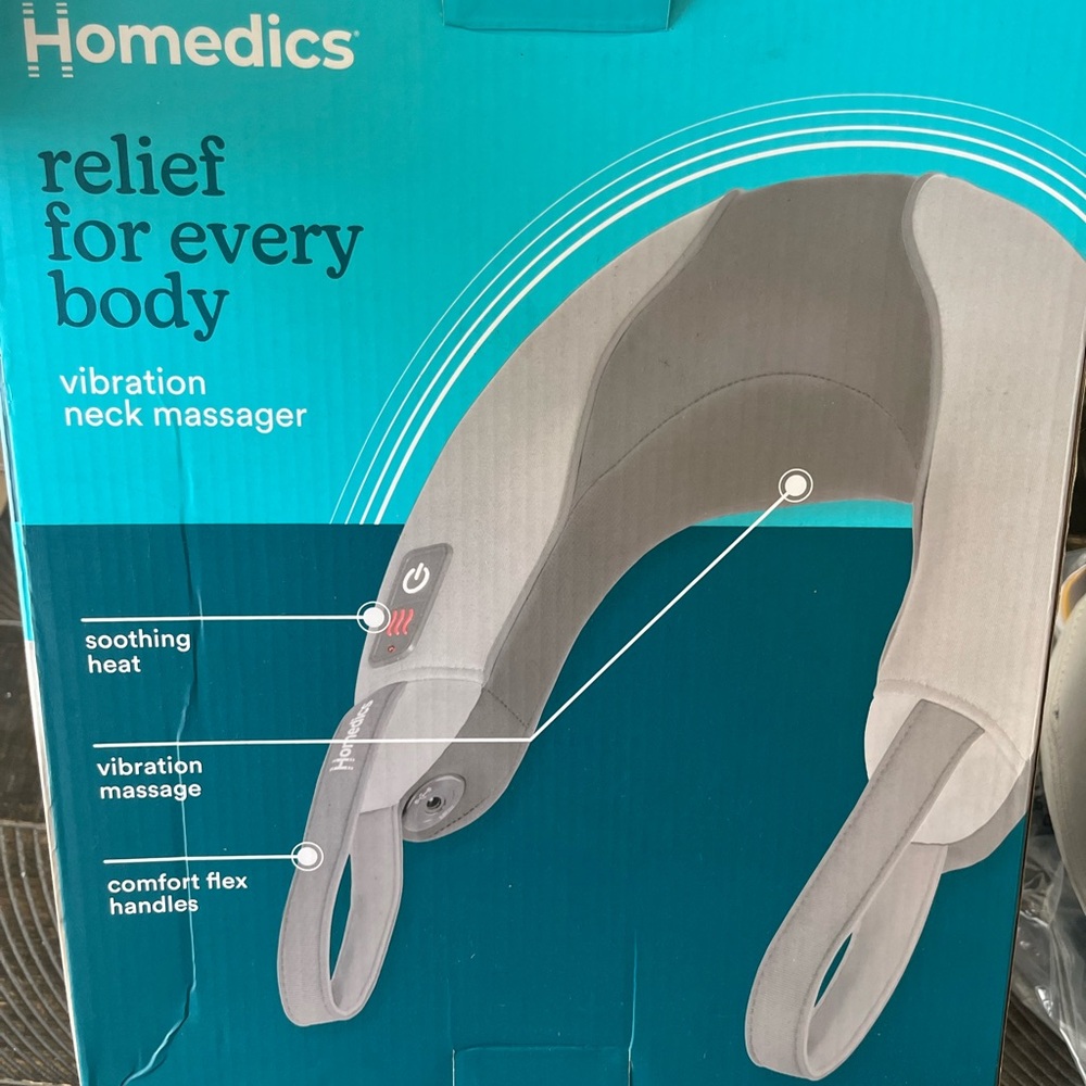 Homedics Light Gray Heated Neck and Shoulder Massager with Controls